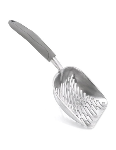 Pala para Arena de Gato QIYADIN de Aluminio Gris 35 cm