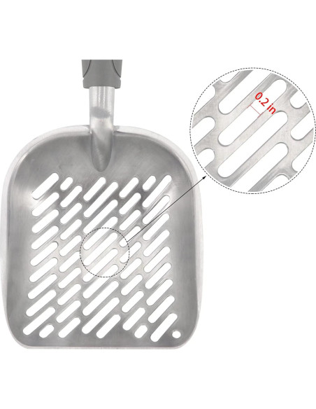 Pala para Arena de Gato QIYADIN de Aluminio Gris 35 cm