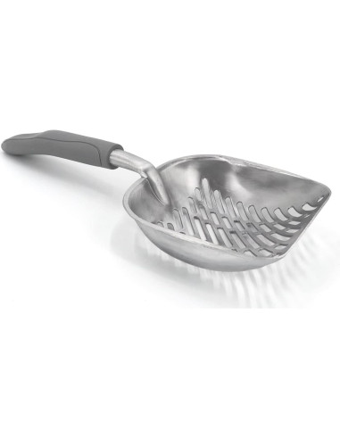 Pala para Arena de Gato QIYADIN de Aluminio Gris 35 cm