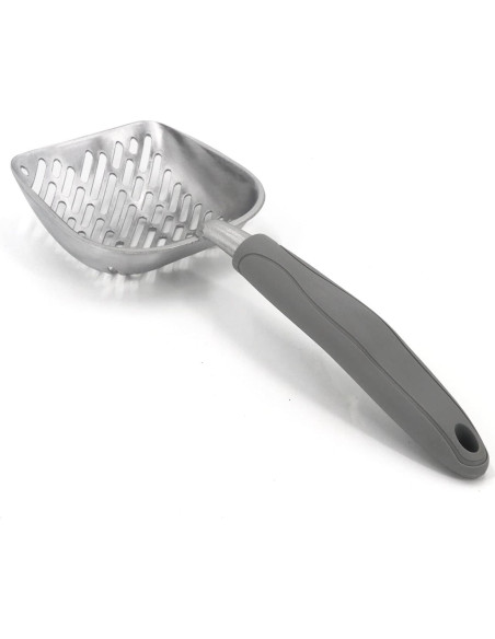 Pala para Arena de Gato QIYADIN de Aluminio Gris 35 cm