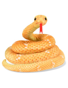 Serpiente de Peluche Gigante MGZTTHW 280 cm Amarillo Realista