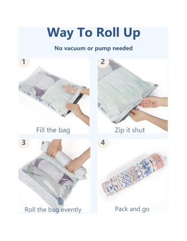 Set de 8 Cubos de Empaque BAGSMART Gris para Viajes