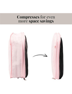 Juego de 3 Cubos de Compresión Baggallini Nylon Rosa 2