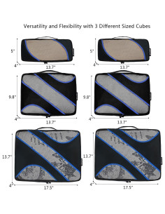 Set de 6 Cubos de Empaque Bagail - Organizadores de Viaje 2