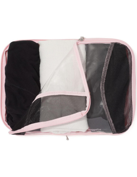 Juego de 3 Cubos de Compresión Baggallini Nylon Rosa Juego de 3 Cubos de Compresión Baggallini Nylon Rosa
