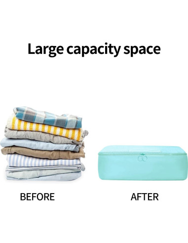 Cubos de Empaque Jealkip 6 Piezas Nylon Verde Teal