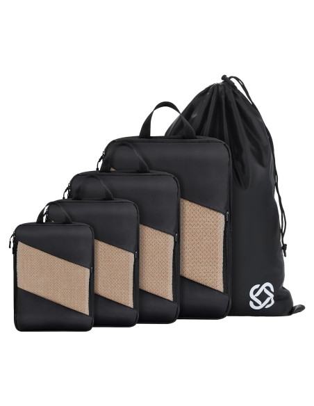 Cubos de Compresión Jetsetta XL y L - 5 Piezas Negro