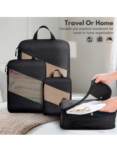 Cubos de Compresión Jetsetta XL y L - 5 Piezas Negro