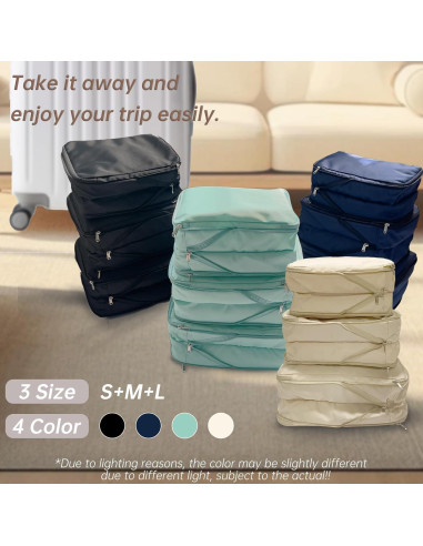 Cubos de Empaque GOTENTIFY 3 Piezas Impermeables Azul