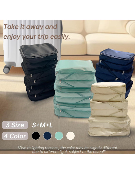 Cubos de Empaque GOTENTIFY 3 Piezas Impermeables Azul