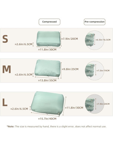 Cubos de Empaque GOTENTIFY 3 Piezas Impermeables Azul