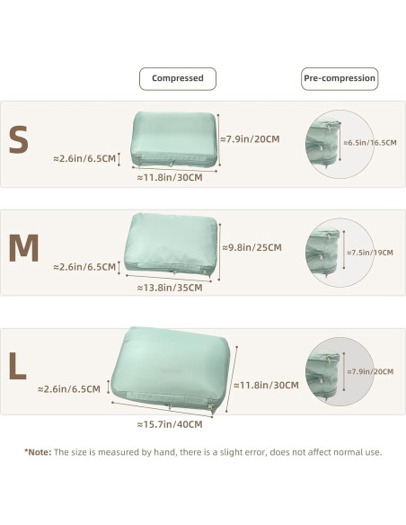 Cubos de Empaque GOTENTIFY 3 Piezas Impermeables Azul