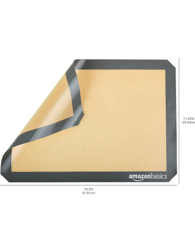 Alfombrilla de Silicona Rectangular Amazon Basics 42x29 cm Paquete 2