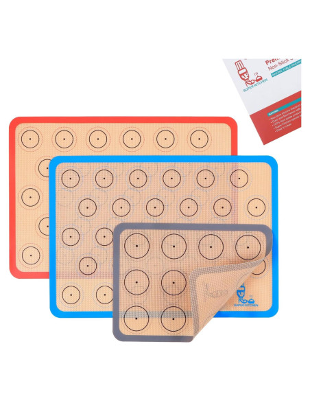 Alfombrilla de Hornear Silicona Antiadherente 3 Piezas