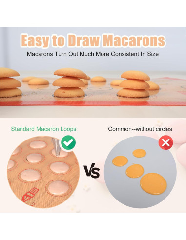 Alfombrilla de Hornear Silicona Antiadherente 3 Piezas