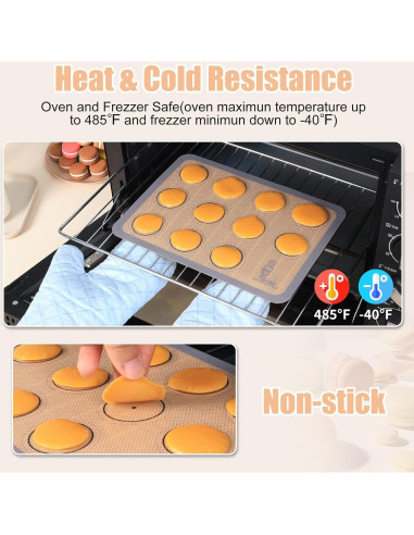 Alfombrilla de Hornear Silicona Antiadherente 3 Piezas