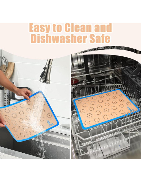 Alfombrilla de Hornear Silicona Antiadherente 3 Piezas