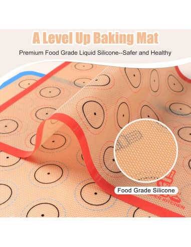 Alfombrilla de Hornear Silicona Antiadherente 3 Piezas