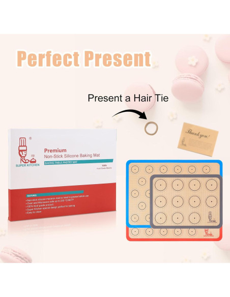 Alfombrilla de Hornear Silicona Antiadherente 3 Piezas