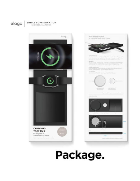 Bandeja de Carga Doble elago para MagSafe y Apple Watch