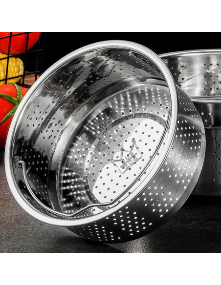 Cesta de Vapor Acero Inoxidable Luxshiny 17.5x17.5x9 cm