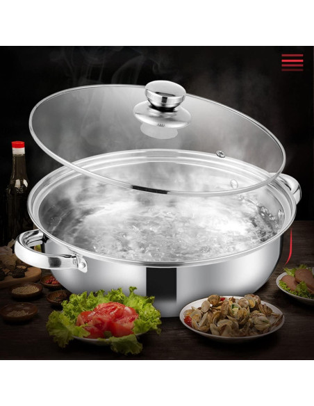 Olla de Vapor 2 Niveles LCPUD Acero Inoxidable 28 cm