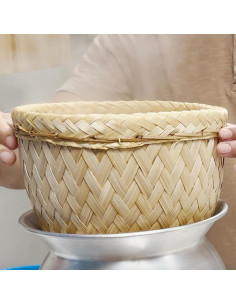 Juego de Cestas de Vapor de Bambú Deluxe PANWA 1L con Olla 2