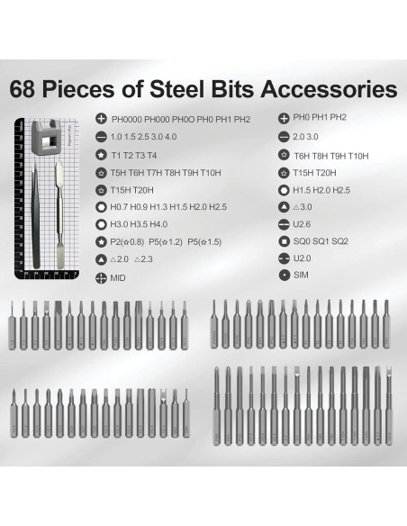 Destornillador Eléctrico MQFORU 72 en 1 con Pantalla LED