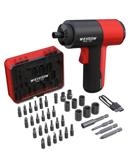 Juego de Destornilladores Eléctricos WEIDDW WDDP001 37 Puntas