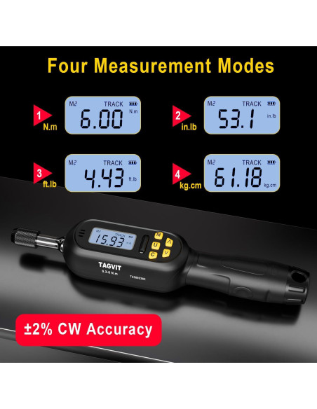 Destornillador de Par Digital TAGVIT 0.3-6 N.m 1/4"