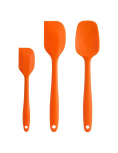 Juego de Espátulas de Silicona Cooptop 3 Piezas Naranja
