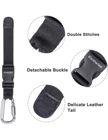 Correa de Equipaje Vividwise Negra Ajustable 46 cm