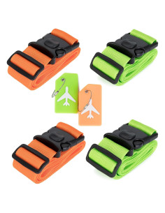 Correas de Equipaje Ajustables Agirlvct 198 cm con Etiquetas