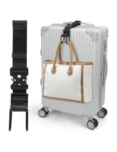 Correa de Gancho J Ajustable Exshoiu para Equipaje Negro