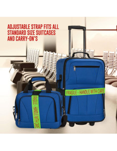 Correas de Equipaje Ajustables Jayour 2 Unidades Verde Neón 2