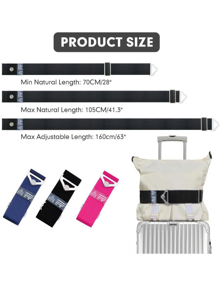 Cinturón de viaje 2 en 1 LvliLighting negro ajustable