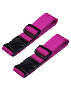 Correa de Equipaje Ajustable Wisdompro 2 Pcs 31 cm Púrpura
