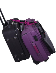Correa de Equipaje Ajustable Wisdompro 2 Pcs 31 cm Púrpura 2