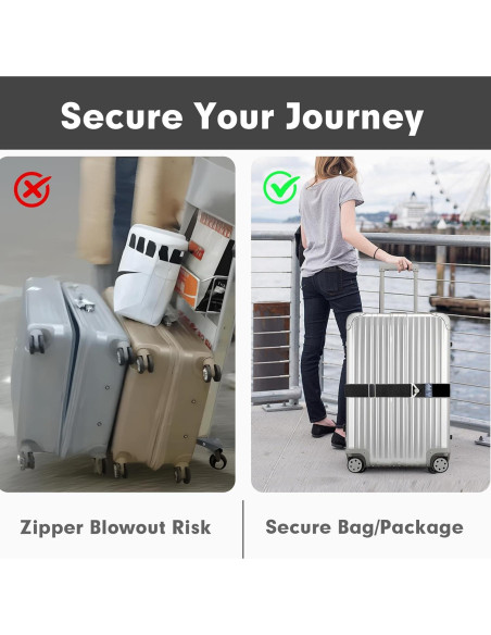 Cinturón de viaje 2 en 1 LvliLighting negro ajustable