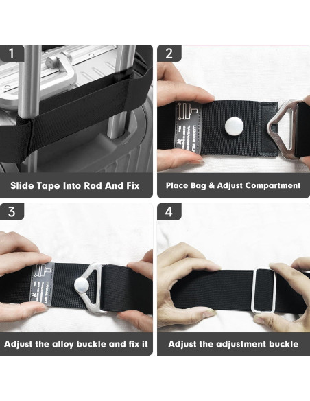 Cinturón de viaje 2 en 1 LvliLighting negro ajustable