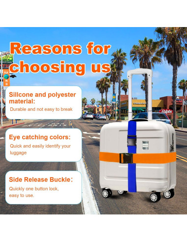 Juego de 12 Correas para Equipaje Rulism Ajustables 2"