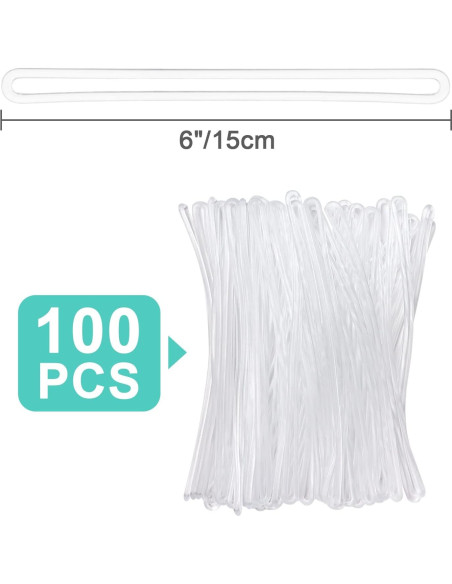 Paquete de 100 correas plásticas SBYURE 15 cm para equipaje
