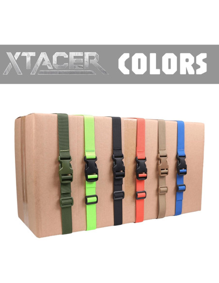 Correa Ajustable XTACER para Equipaje 4 Piezas 200 cm Negro