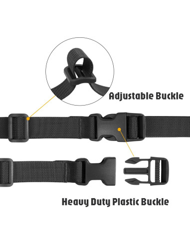 Correa Ajustable XTACER para Equipaje 4 Piezas 200 cm Negro