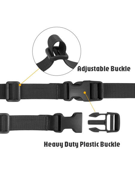 Correa Ajustable XTACER para Equipaje 4 Piezas 200 cm Negro