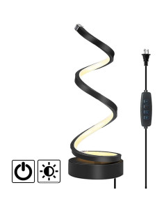 Lámpara de Mesa Regulable YLTLINK Negra 33.5cm Luz Cálida 3000K 2