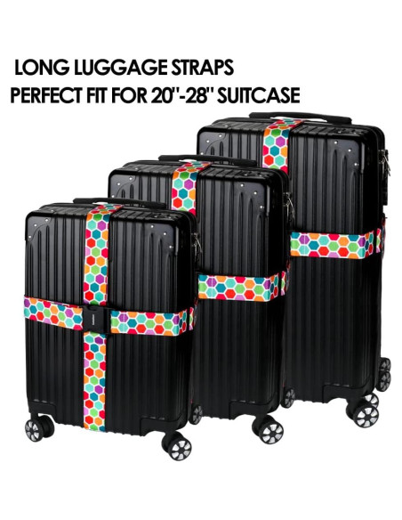 Correas de Equipaje Gutsdoor 2 Piezas Ajustables Multicolor