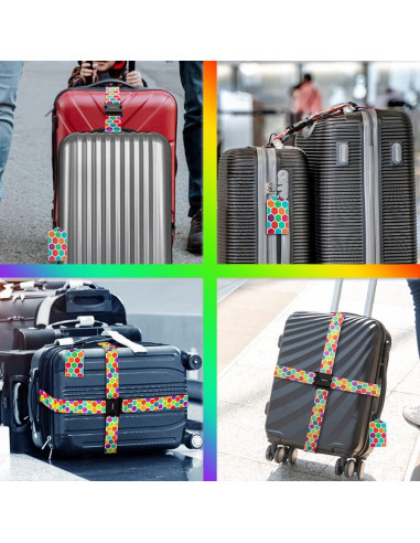 Correas de Equipaje Gutsdoor 2 Piezas Ajustables Multicolor