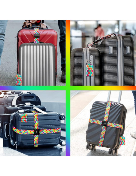 Correas de Equipaje Gutsdoor 2 Piezas Ajustables Multicolor