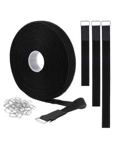 Correas de Gancho y Bucle YMCRLUX 1x4.88m 25 Hebillas Metal